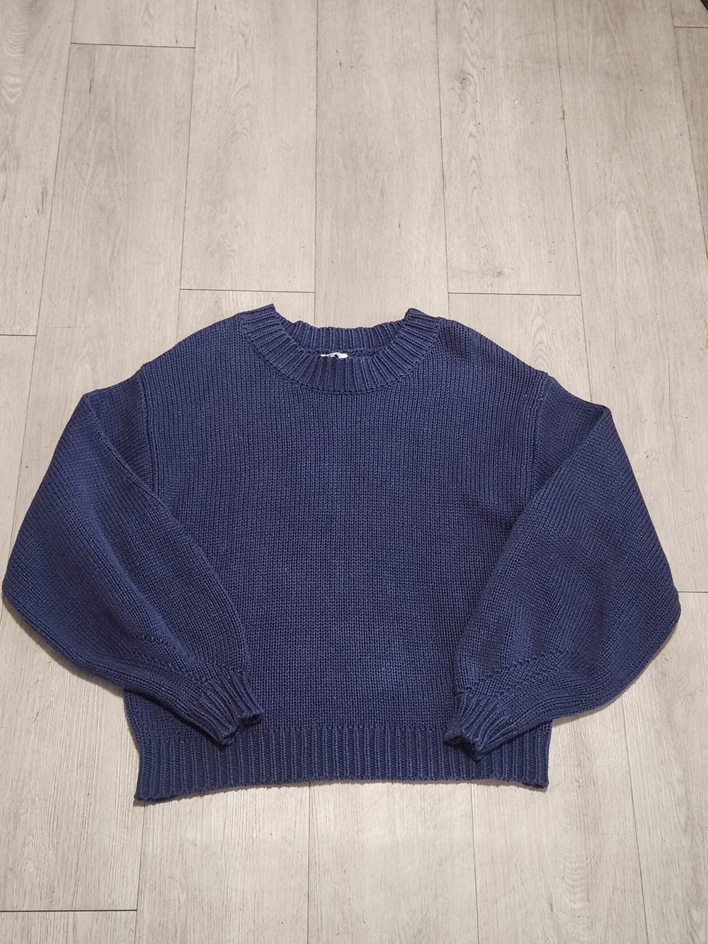 Princess Polly Navy Blue Chunky Knit Oversized Sweater Size S/M